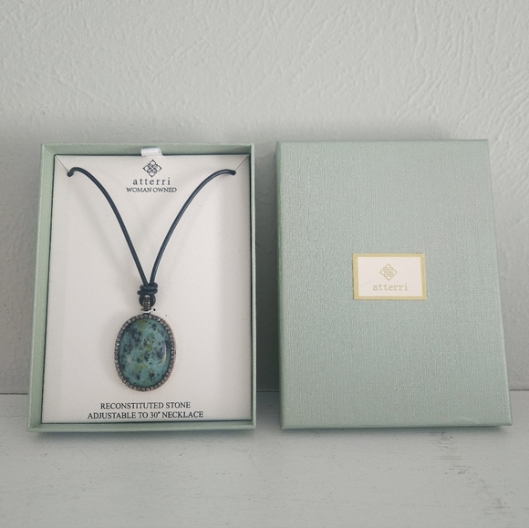 Atterri Jewelry - NWT ATTERRI Reconstituted Stone Necklace